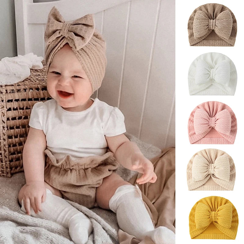 Bowknot Baby Turban Hat Soft — Swuffy