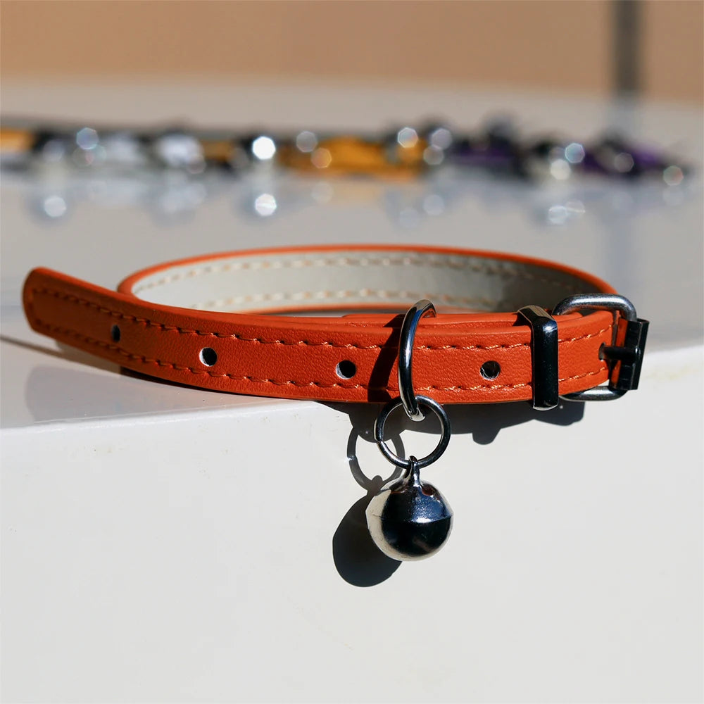 Adjustable PU Leather Cat Collar — Swuffy