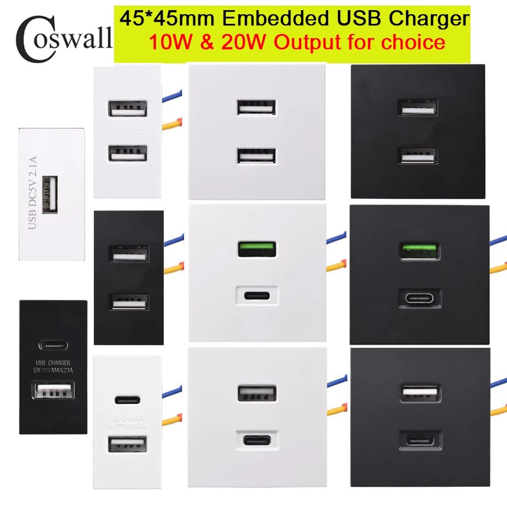 Coswall Wall Dual USB Socket — Swuffy