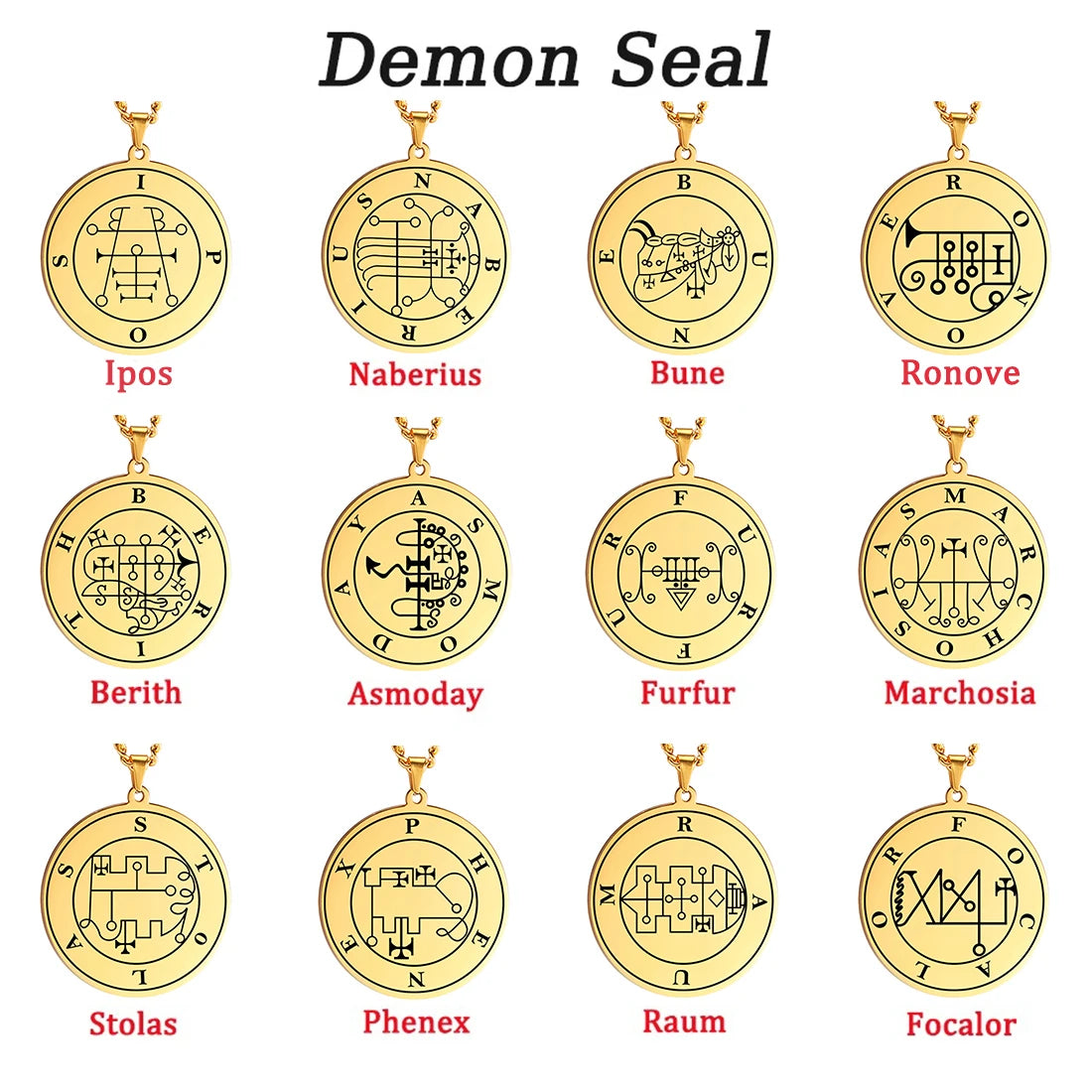 Eueavan Solomon Demon Seal Necklace — Swuffy