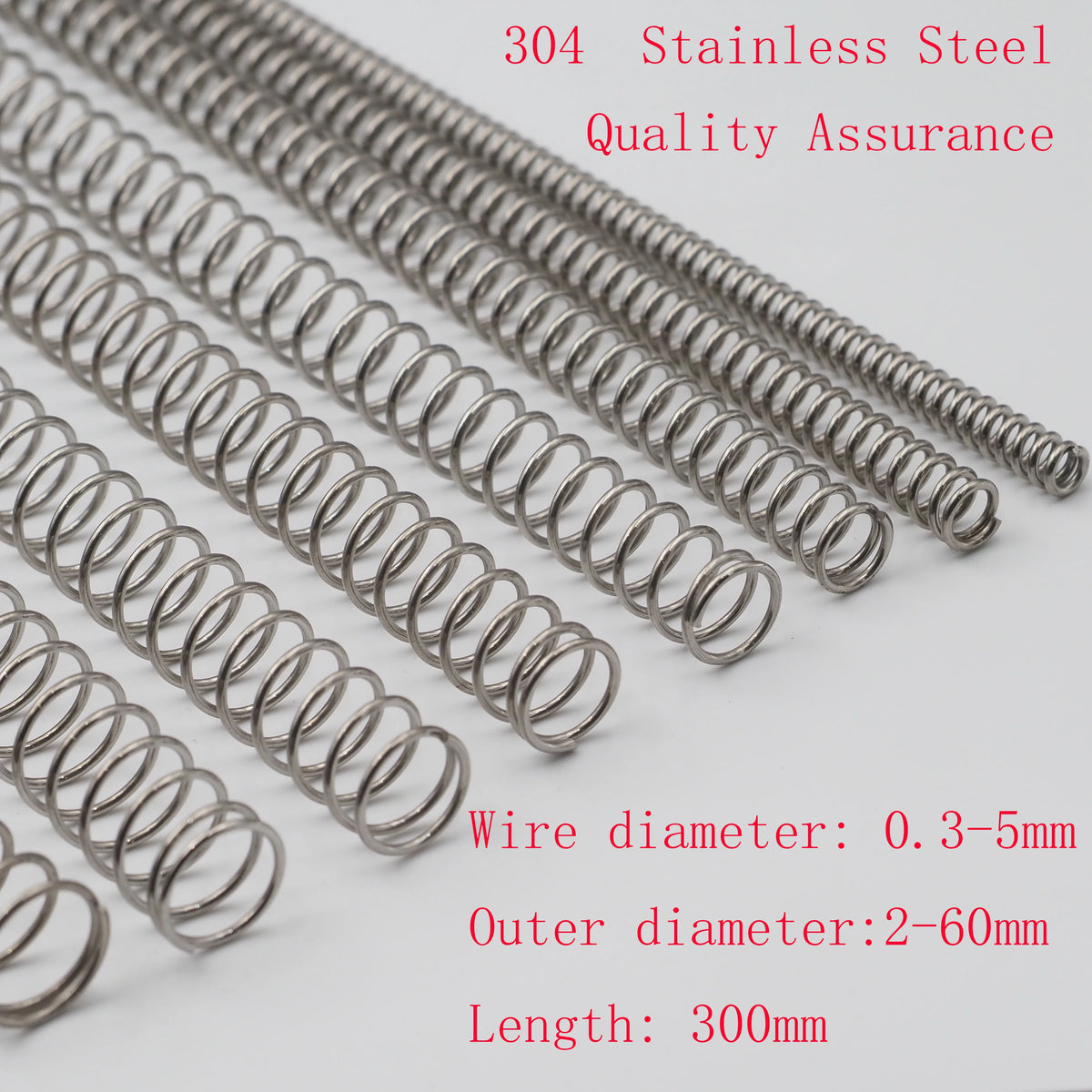 Nuvora 304 Stainless Steel Length 300Mm Compression Spring — Nuvora