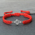 Crystal Hollow Cross Braided Bracelet — Swuffy
