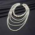 Multilayered Imitation Pearl Necklace Woman — Swuffy