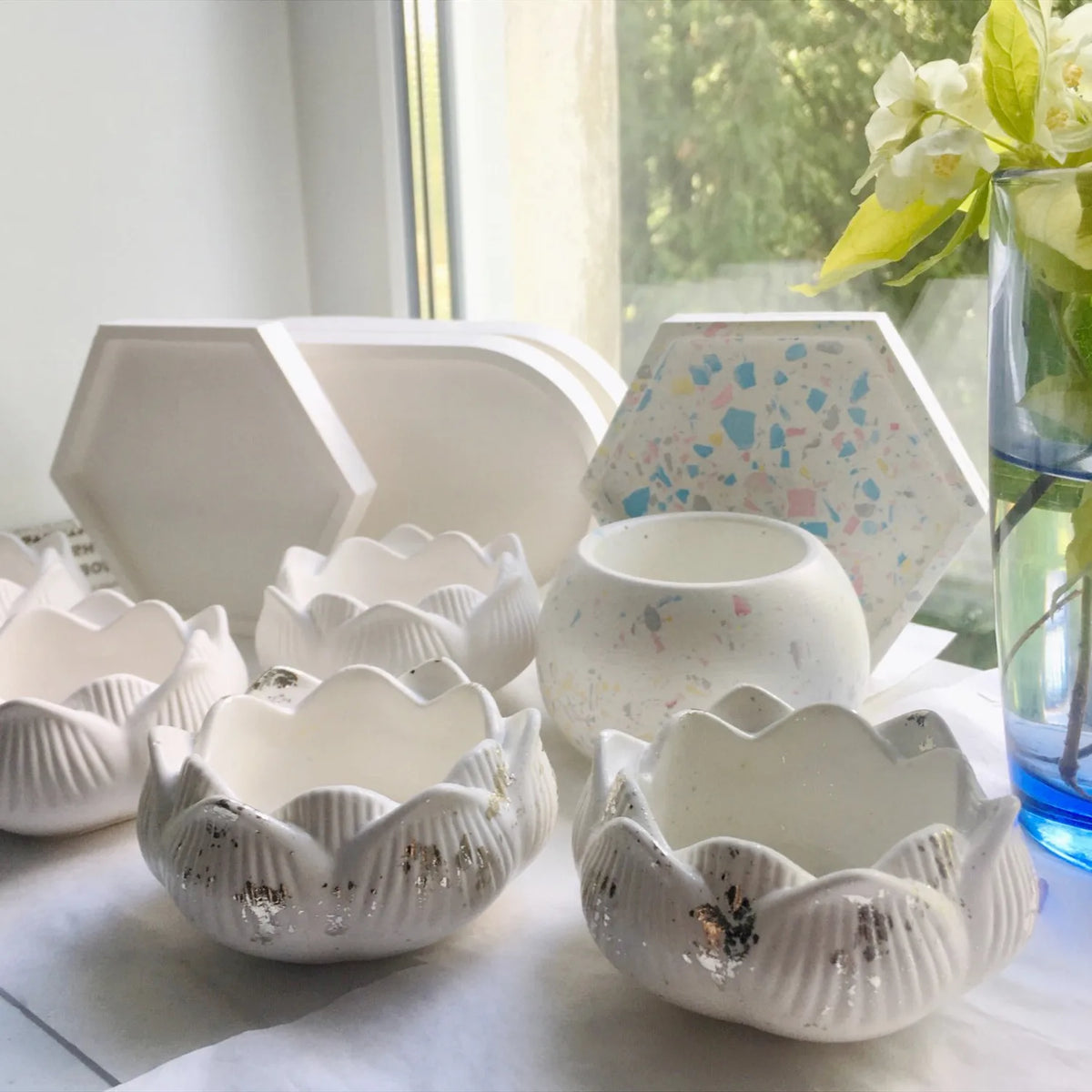 Lotus Gypsum Flower Pot Mold — Swuffy