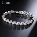Zakol White Leaf Bracelets Bangles — Swuffy