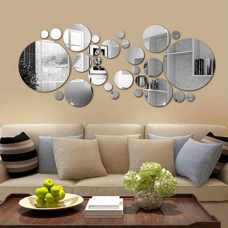 Acrylic Mirror Wall Stickers Round — Swuffy