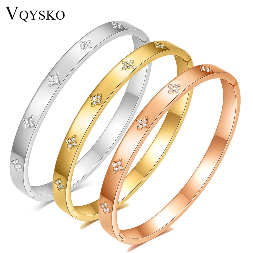 Vqysko Four Leaf Bracelet Zircon — Swuffy