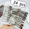 Silver Metal Hairpins Girls Star — Swuffy