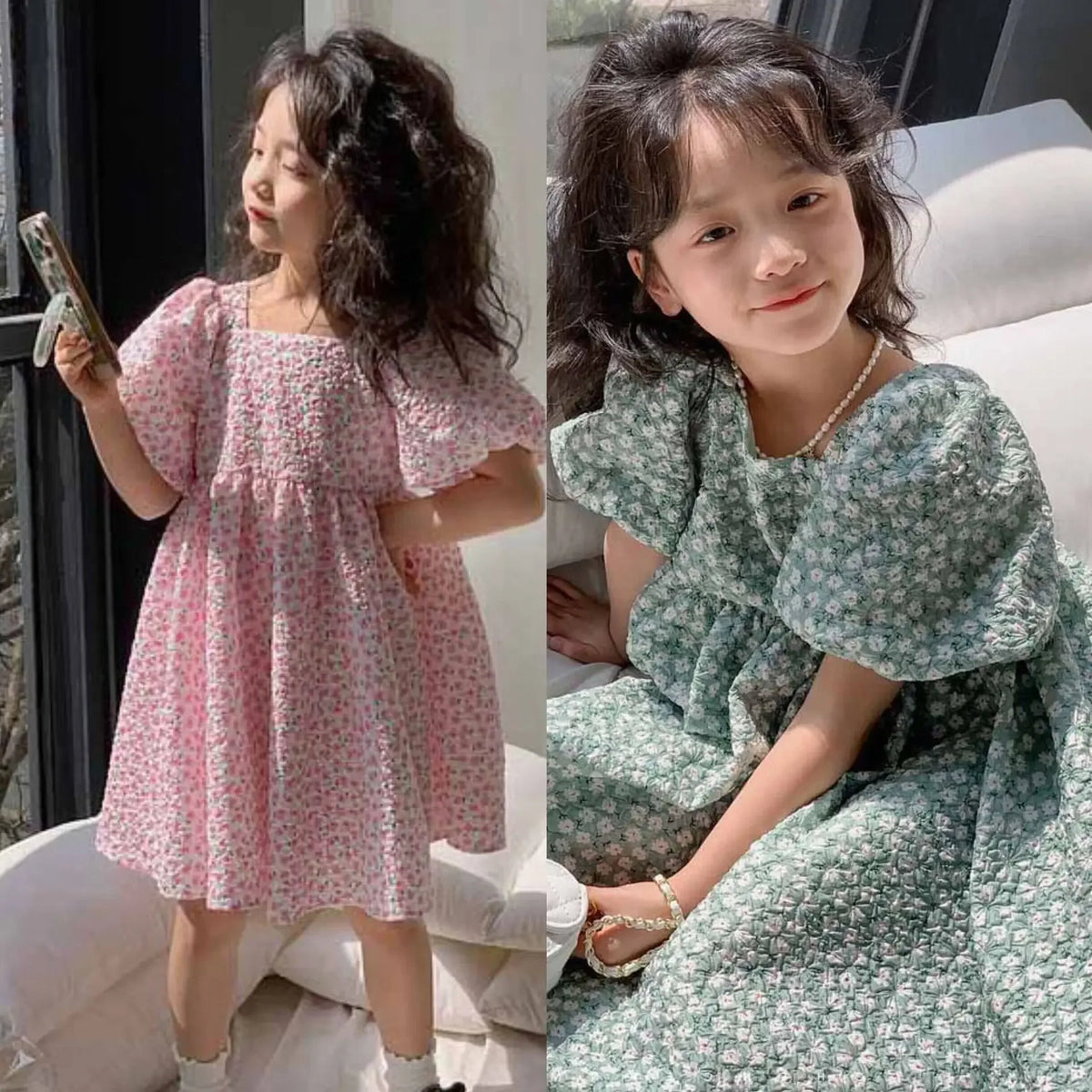 Girls Casual Dresses Floral Print — Swuffy