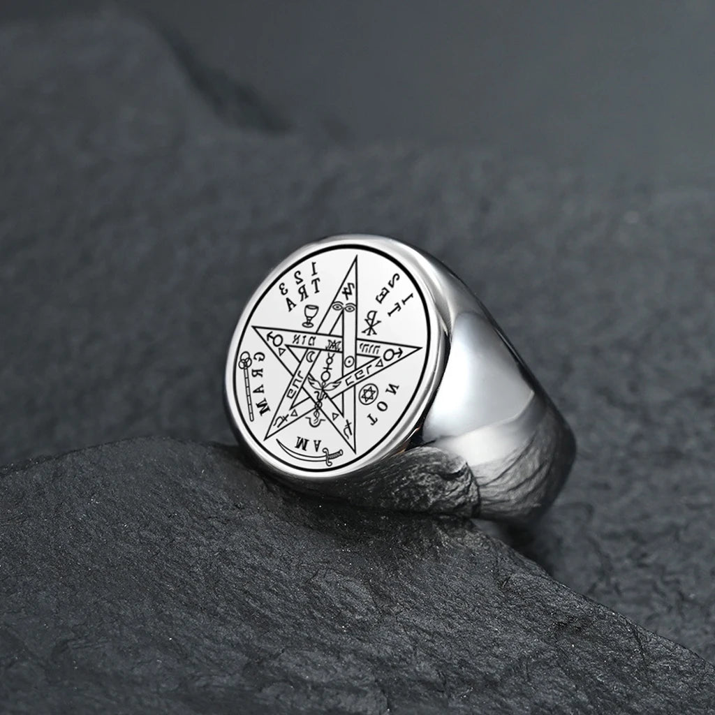 Jewish Tetragrammaton Hebrew Pentagram Rings — Swuffy