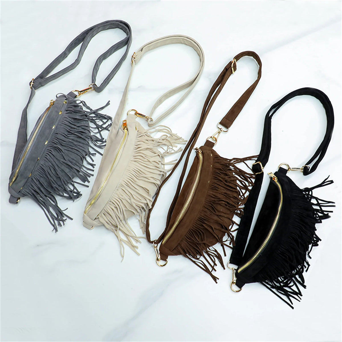 Detachable Tassels Chest Bags Faux — Swuffy