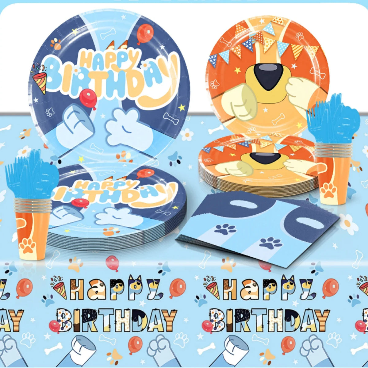 Blue Dog Birthday Party Supplies — Swuffy
