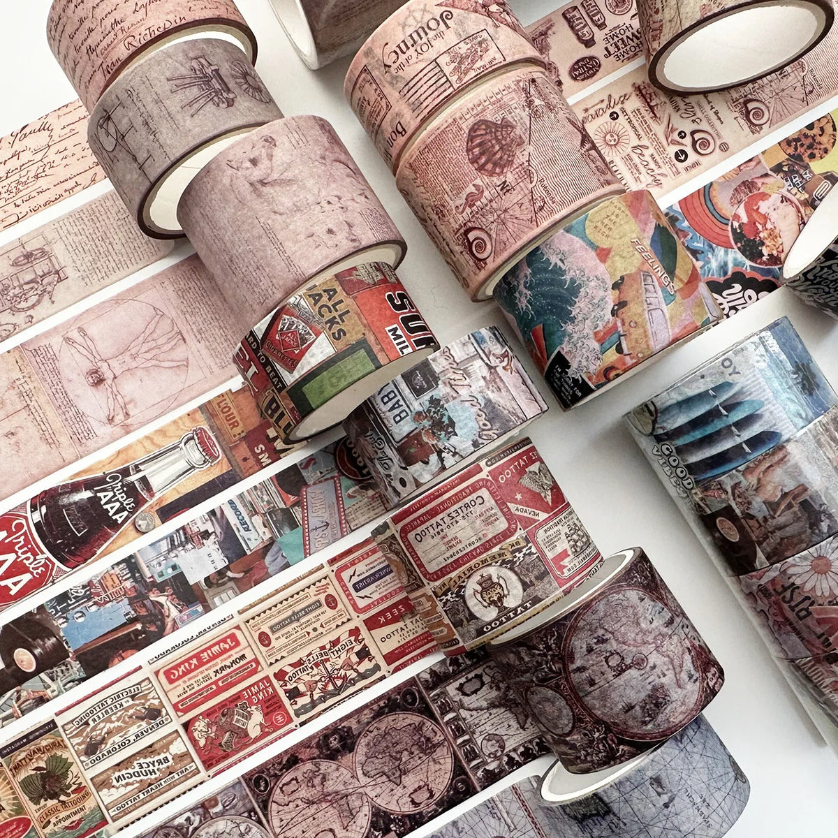 Retro Washi Tapes Scrapbooking Map — Swuffy