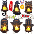 Nuvora Wall Hanging Candlestick Wooden Carving Owl Animals — Nuvora