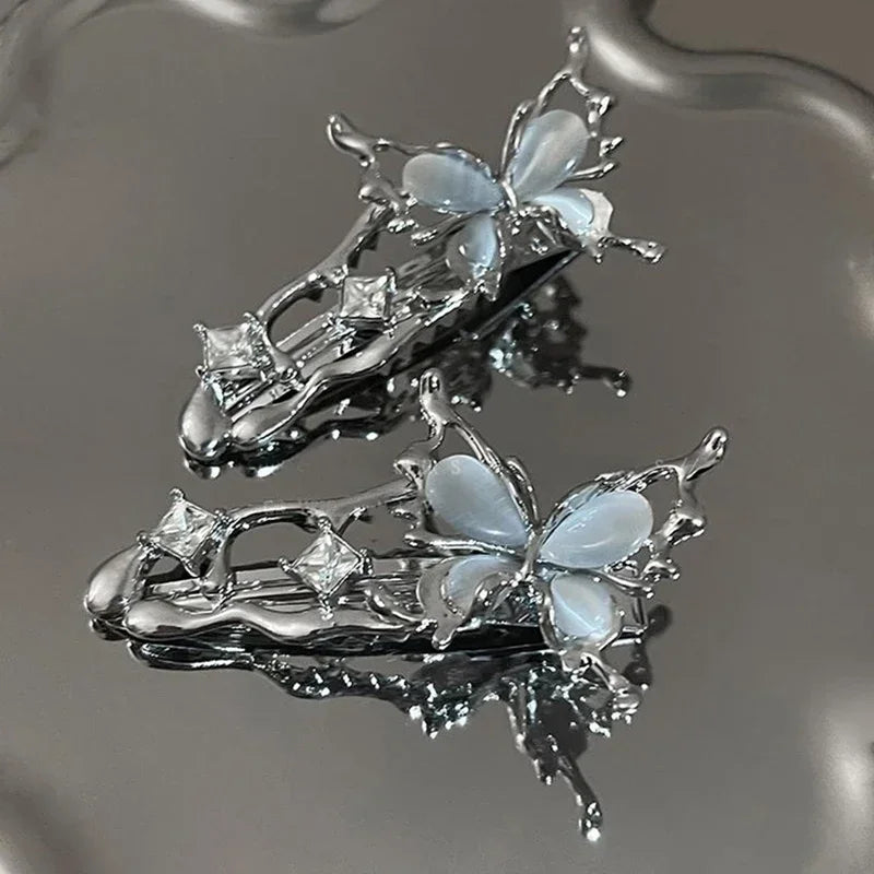 Irregular Liquid Metal Hairpin Butterfly — Swuffy