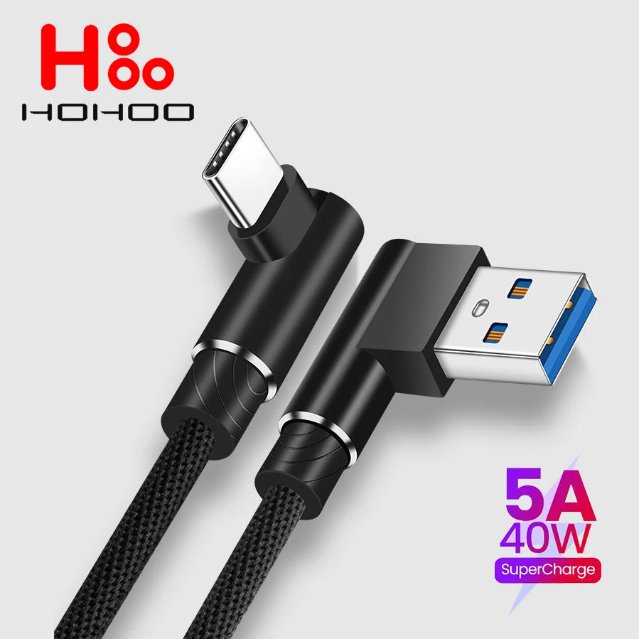 Angle USB Type Cable Charger — Swuffy