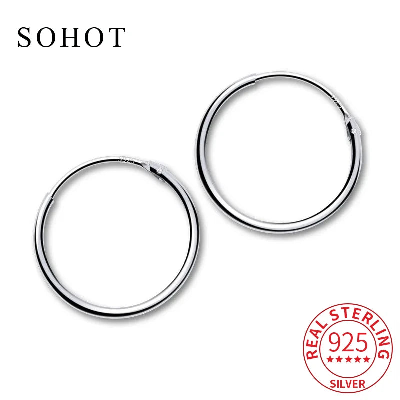 925 Sterling Silver Hoop Earrings — Swuffy