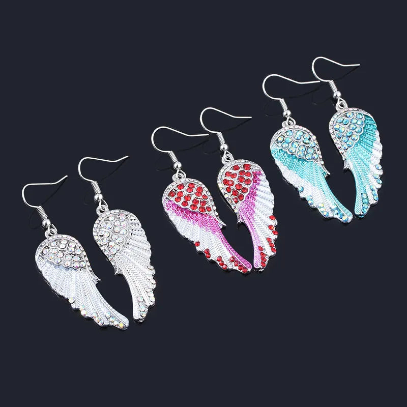 Cartoon Wings Angels Earrings Christmas — Swuffy