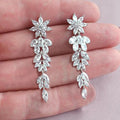 Huitan Crystal Long Hanging Earrings — Swuffy