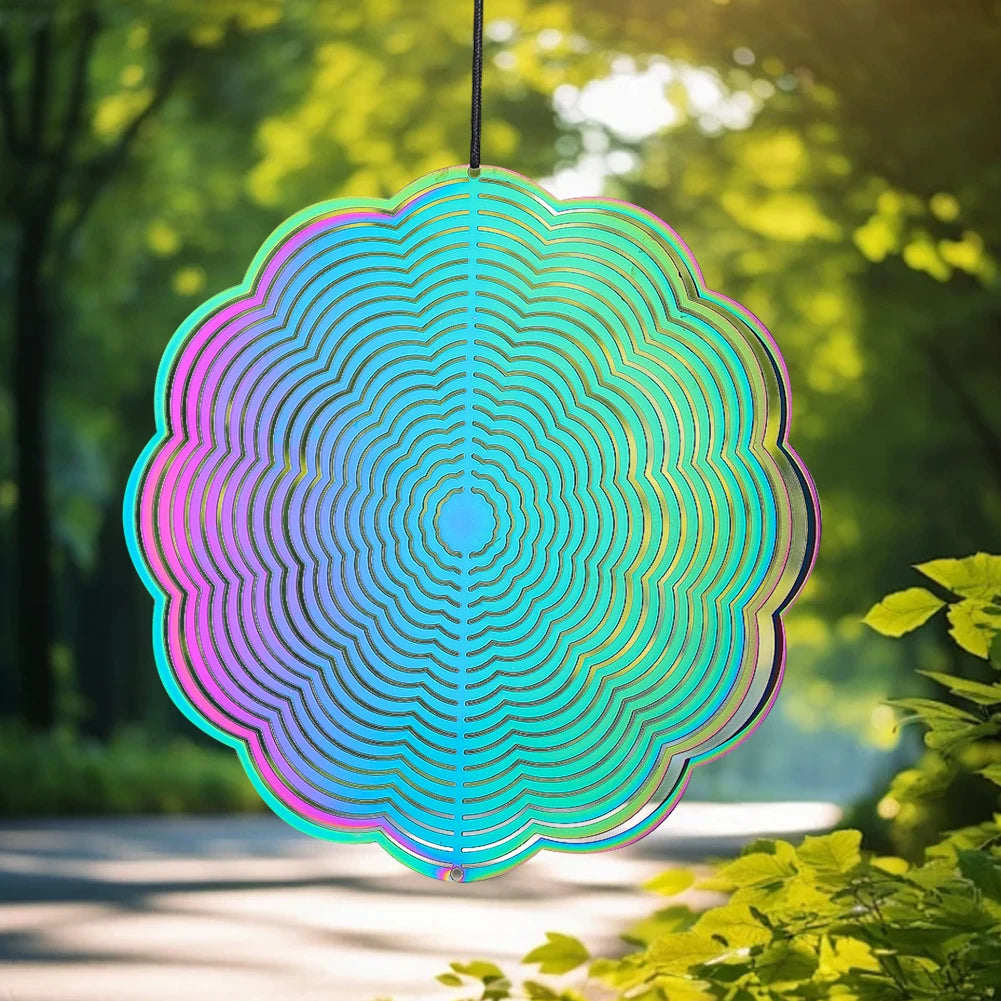 Gradient Mandala Wind Spinner Stainless — Swuffy