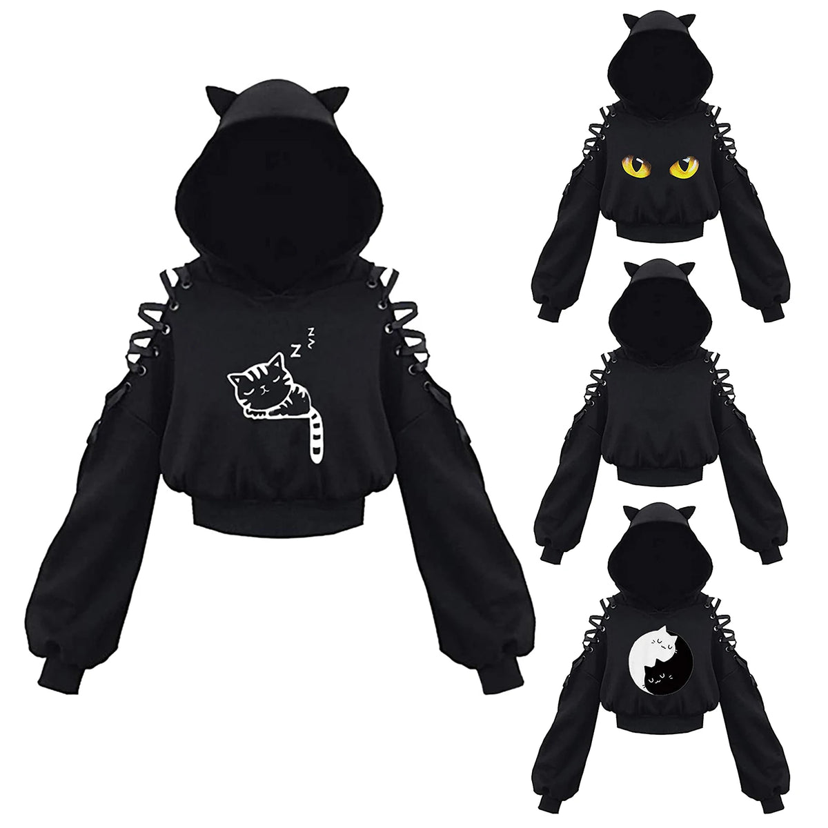 Captivating Punk Printing Sweatshirt Casual — Swuffy