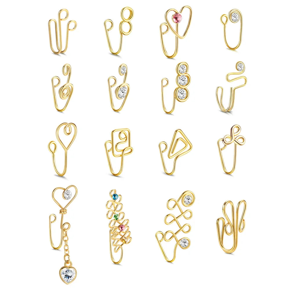 Fasacco Fake Nose Rings Stainless — Swuffy