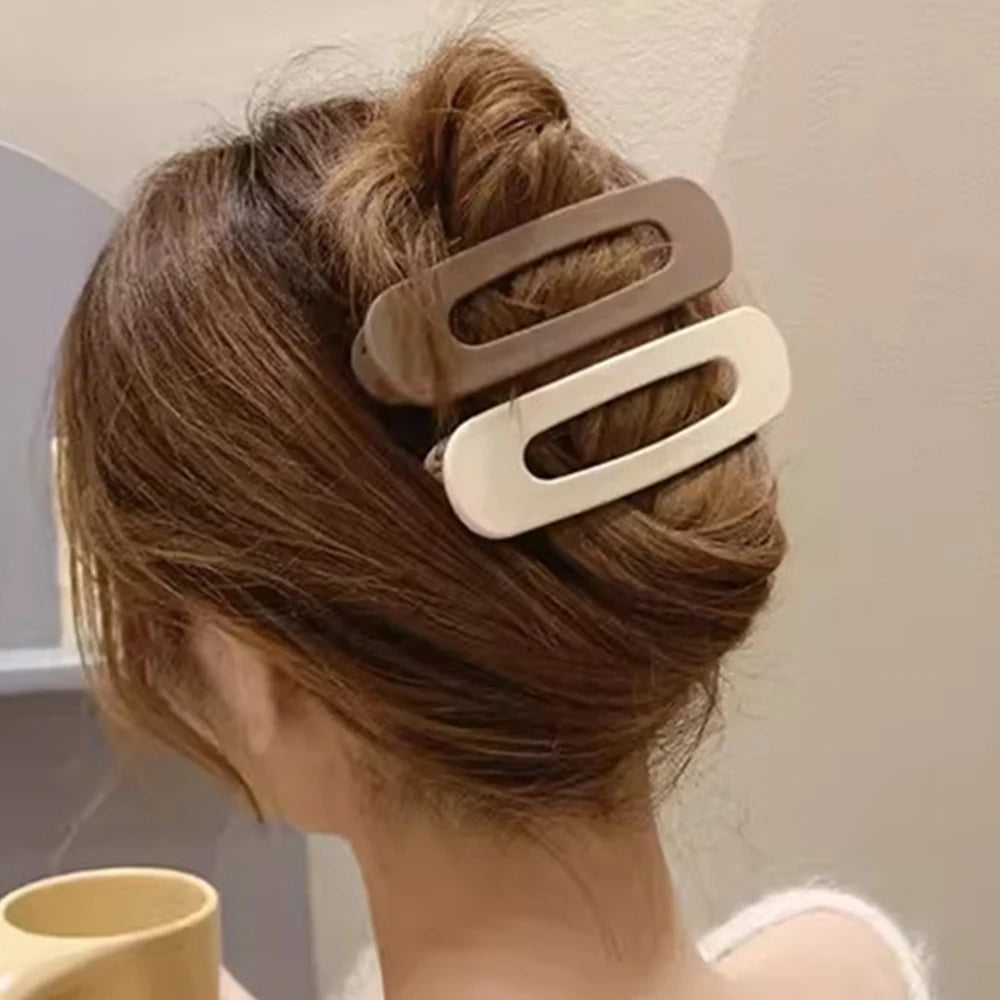 Korean Frosted Large Hair Clips — Swuffy