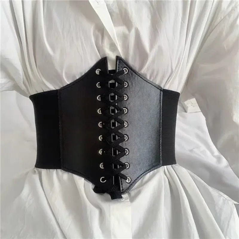 Nuvora Corset Wide Belts Faux Leather Slimming Body — Nuvora