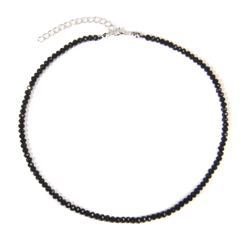 Black Spinel Bead Necklace Small — Swuffy