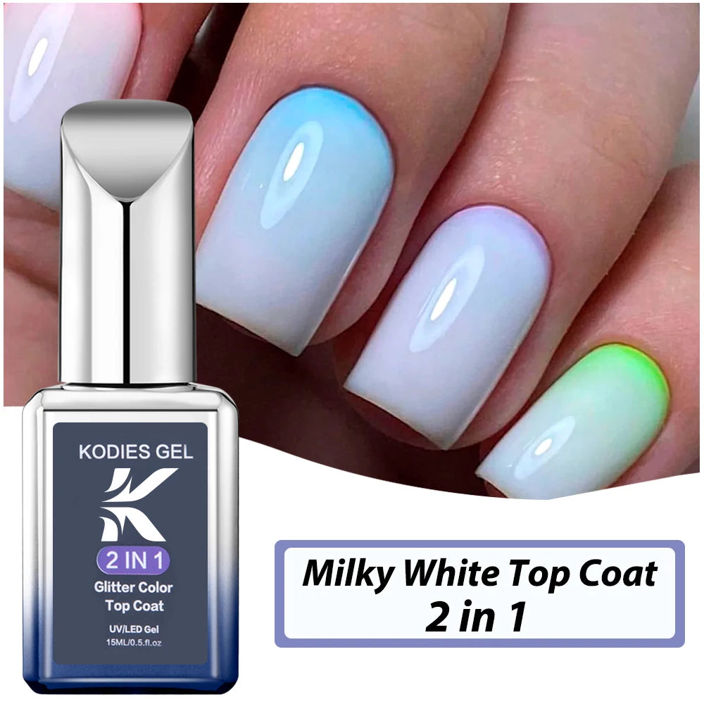 Milky White UV Gel Top Coat — Swuffy