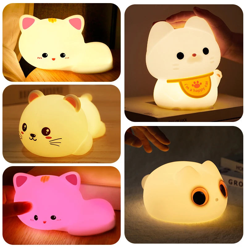 Cat Silicone Night Light USB — Swuffy