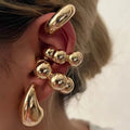 Vintage Geometric Clip Earring Trendy — Swuffy
