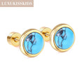 Luxukisskids Vintage Turquoise Stud Earrings — Swuffy
