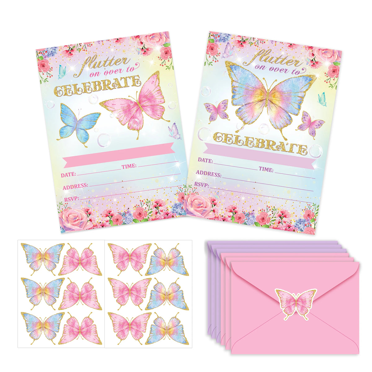 Sweet Girl Cartoon Butterfly Spring — Swuffy