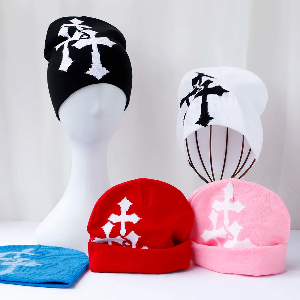 Cartoon Cross Beanies Hat Winter — Swuffy