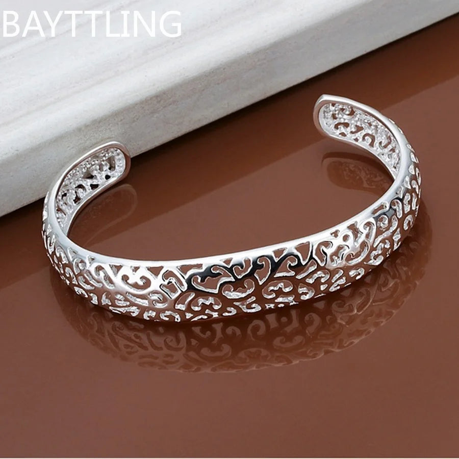 Sterling Silver Open Bangle Bracelet — Swuffy