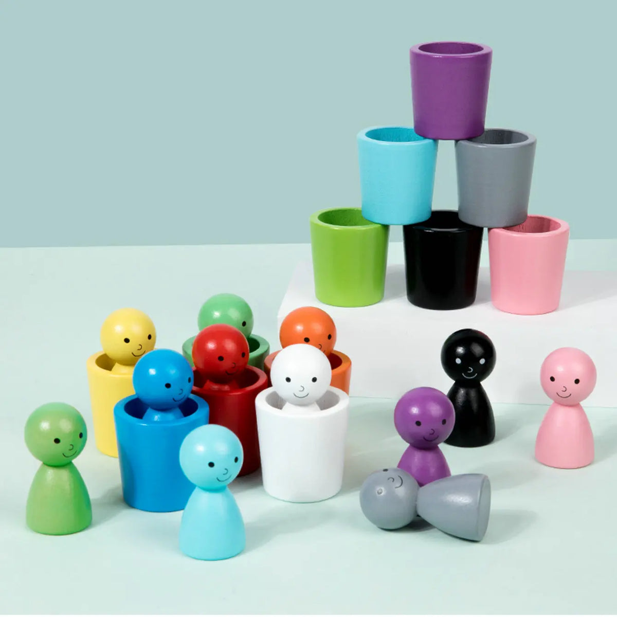 Nuvora Montessori Wooden Color Recognition Toy 12 Colorful — Nuvora