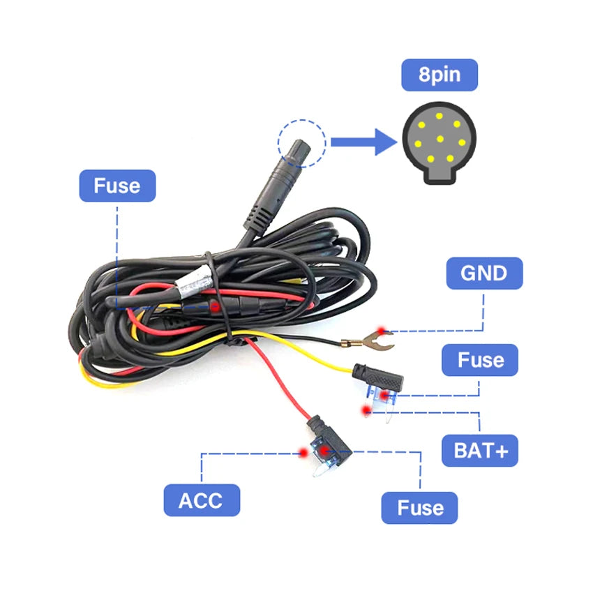 Nuvora One Driving Recorder Acc Cable Connection Fuse — Nuvora