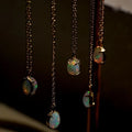 Simple Sparkling Opal Round Pendant — Swuffy