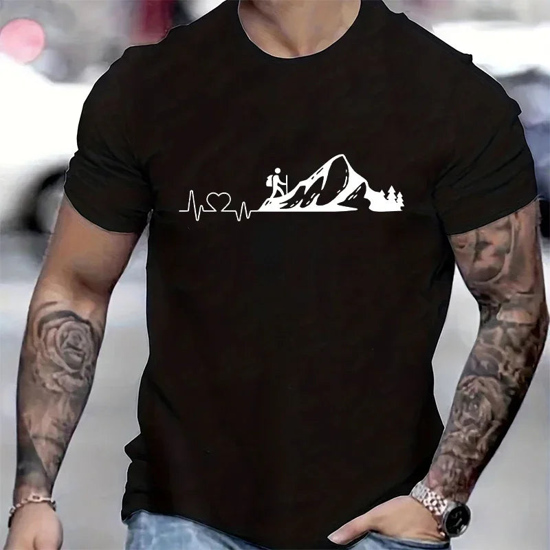 Clothing Shirt Mountain Ecg Graphic — Swuffy