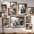 Vintage Winter Street Scenery Art — Swuffy
