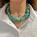 Irregular Natural Blue Turquoise Necklace — Swuffy