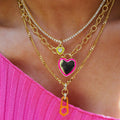 Sparkling Rhinestone Love Heart Necklace — Swuffy