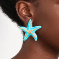Trendy Stud Earrings Metal Starfish — Swuffy