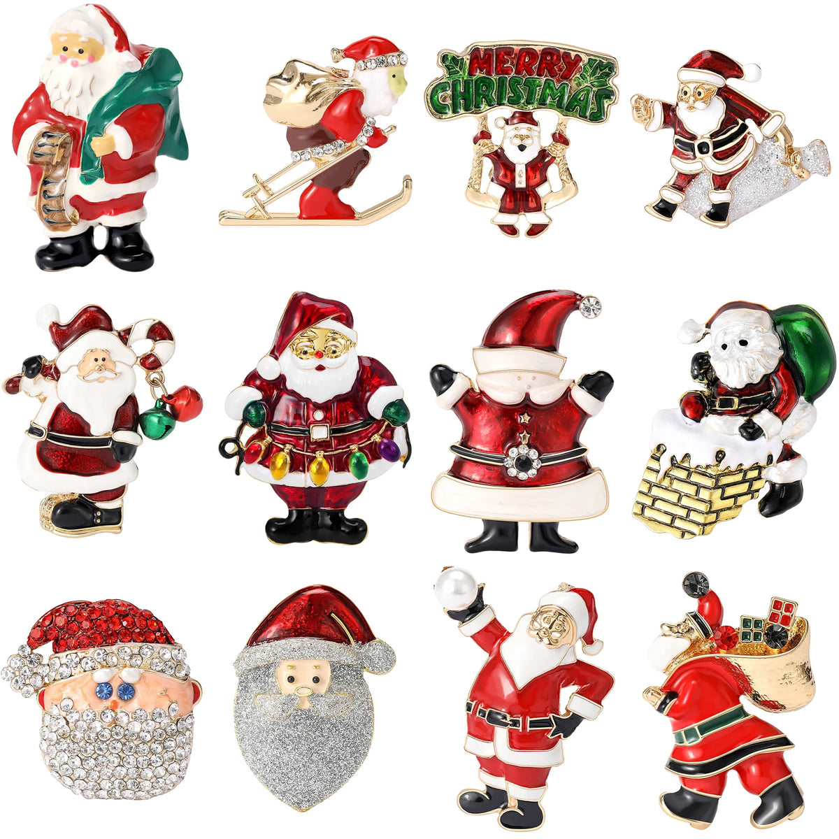 Santa Enamel Brooch — Swuffy