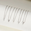 Silver Tiny Initial Letter Necklace — Swuffy