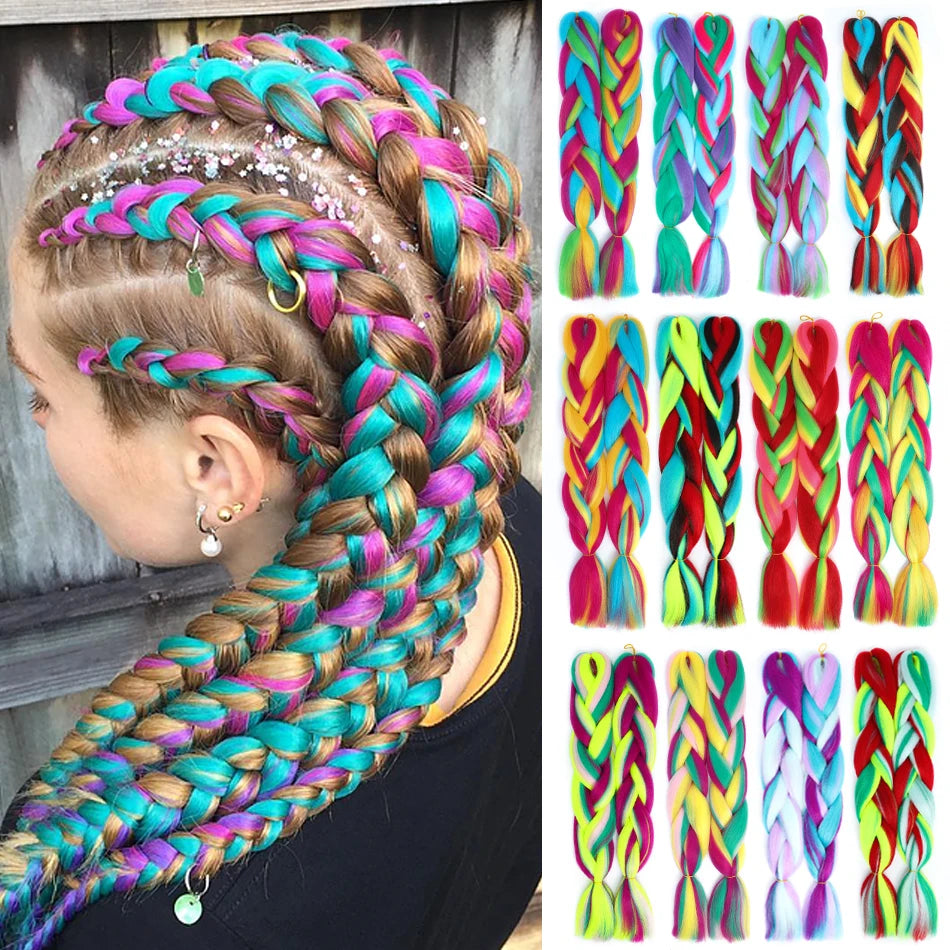 Purple Braiding Hair Pre Stretched — Swuffy