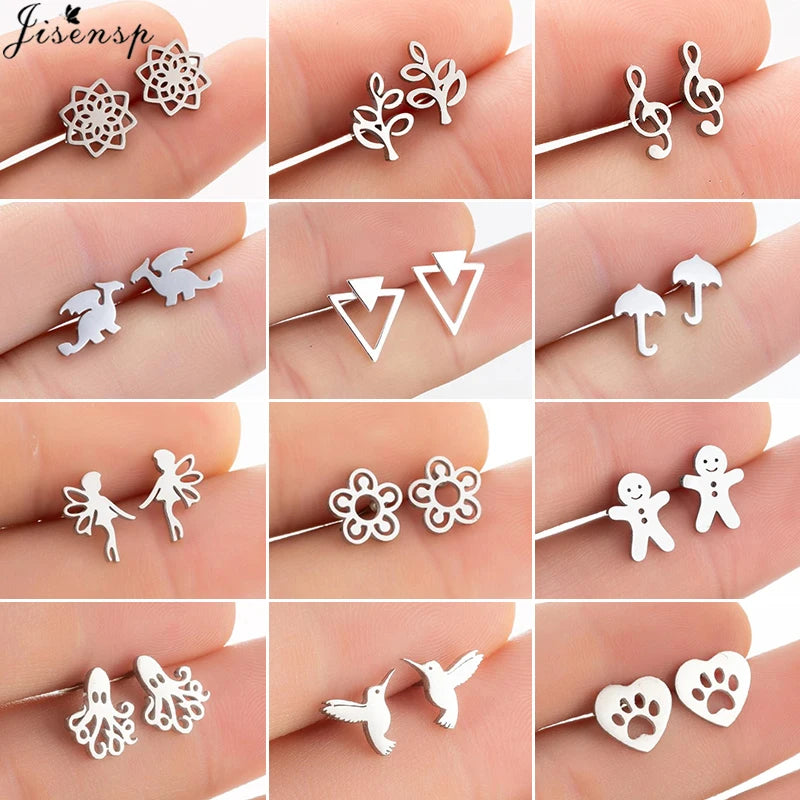 Multiple Stainless Steel Earings Jewelry — Swuffy