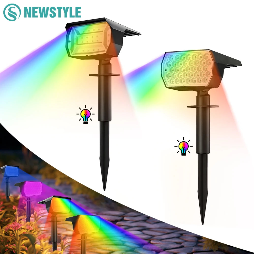 RGB Solar Spotlight Outdoor Solar — Swuffy