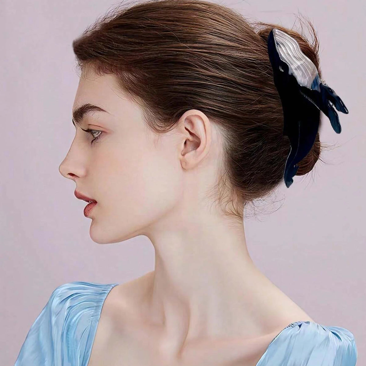Whale Hair Clip Korean Deep — Swuffy
